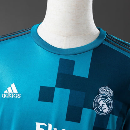 Real Madrid Jersey 2017/18 Third Retro Football Kit Long Sleeves