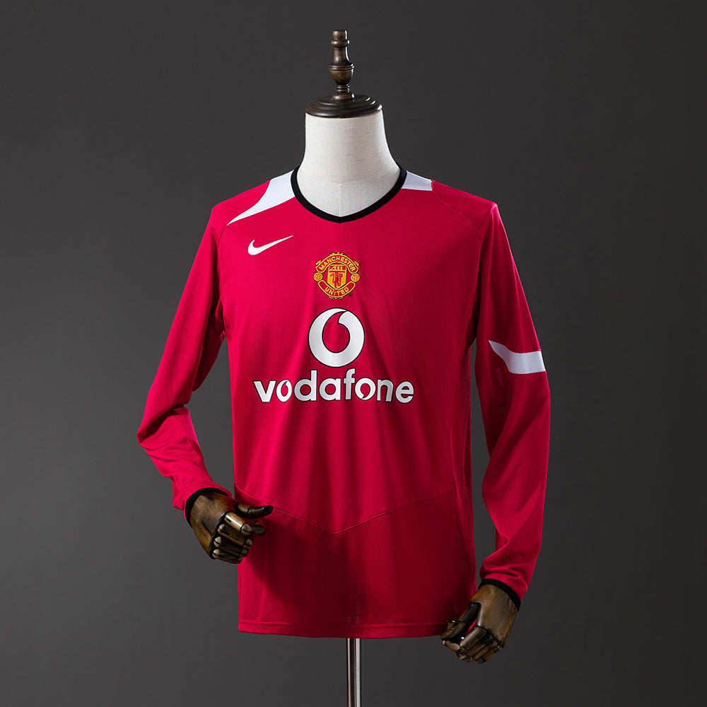Manchester United Jersey 2004/06 Home Retro Kit Long Sleeves