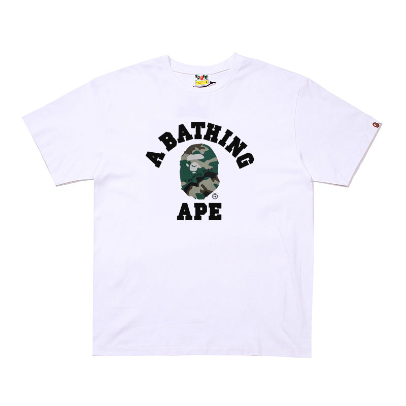 D012 Camo Collegiate Graphic T-Shirt - White