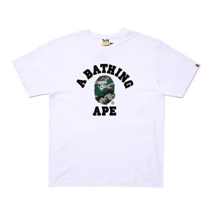 D012 Camo Collegiate Graphic T-Shirt - White