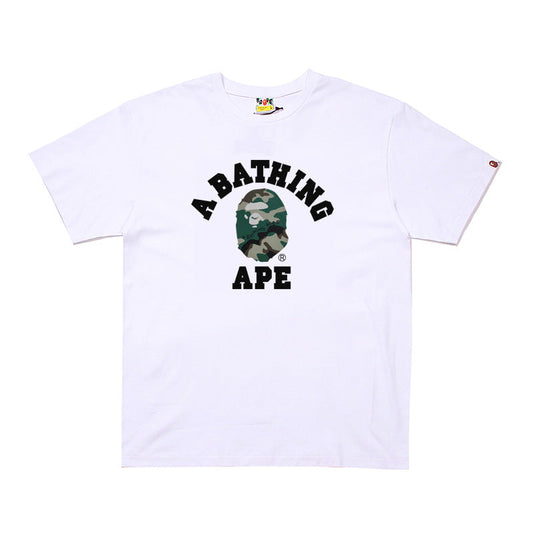 D012 Camo Collegiate Graphic T-Shirt - White