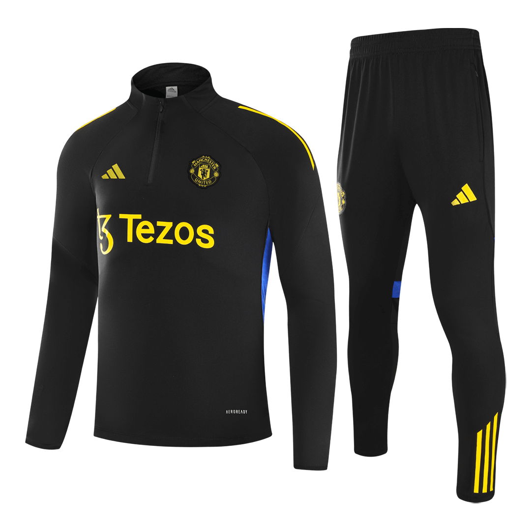 Manchester United 2025/26 Black Training Tracksuit Kit (Top+Pants)