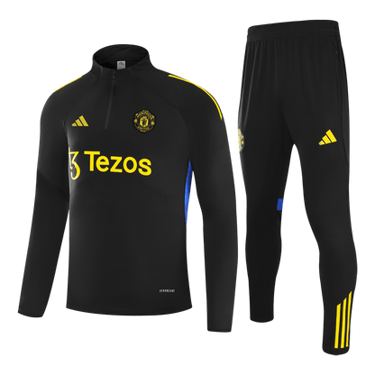 Manchester United 2025/26 Black Training Tracksuit Kit (Top+Pants)