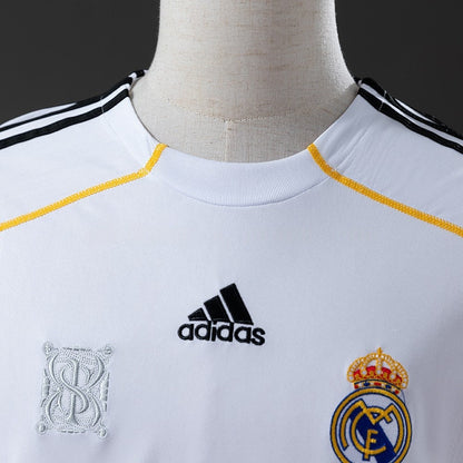 Real Madrid Jersey 2009/10 Home Retro Football Kit Long Sleeves