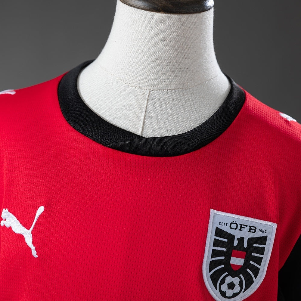 Kids Austria Home Jersey 2026 World Cup Football Kit Soccer Shirt