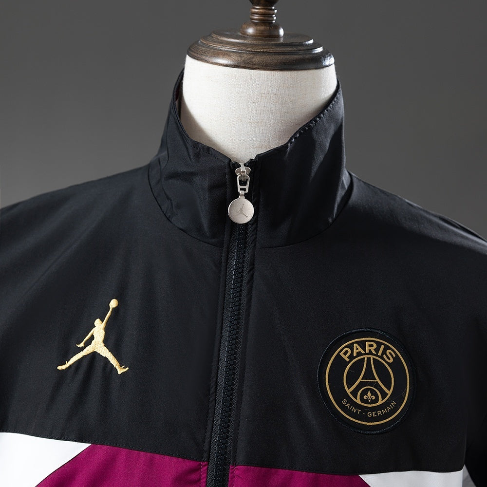 PSG Windbreaker 2025/26 Black & Psychedelic Purple Football Soccer Jacket