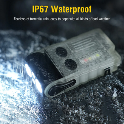 EDC Flashlight – 1200 Lumens Emergency Buzzer UV Red Light IP67 Waterproof Magnetic