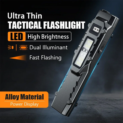 EDC Flashlight – NightGuard Tactical Edge Rechargeable with 1300 Lumen Flat