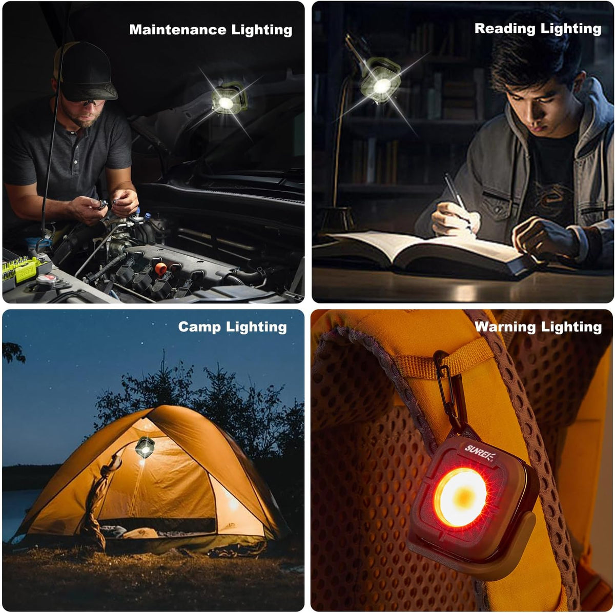 EDC Flashlight – RuggedCompass Keylight with 500LM Rotating Keychain with 4 Color Temps