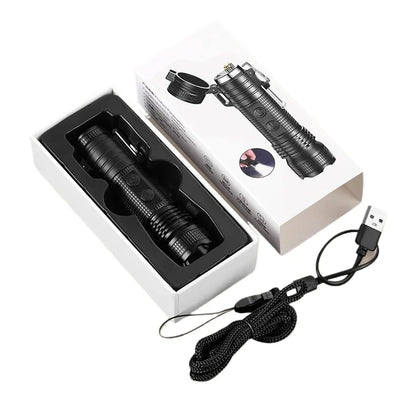EDC Flashlight – Triple-Thunder Dual Arc Plasma Lighter & LED