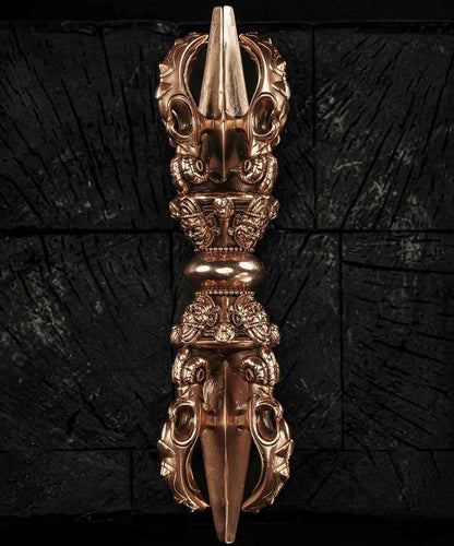 EDC Gadgets – Pala Dynasty Five-Pronged Vajra with Wrathful Padmasambhava Bronze Replica