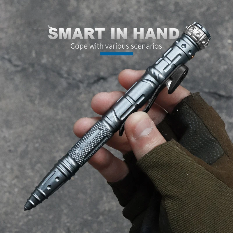 EDC Tactical Pen – SpinStrike 9-in-1 Multi-Functional with Heavy-Duty