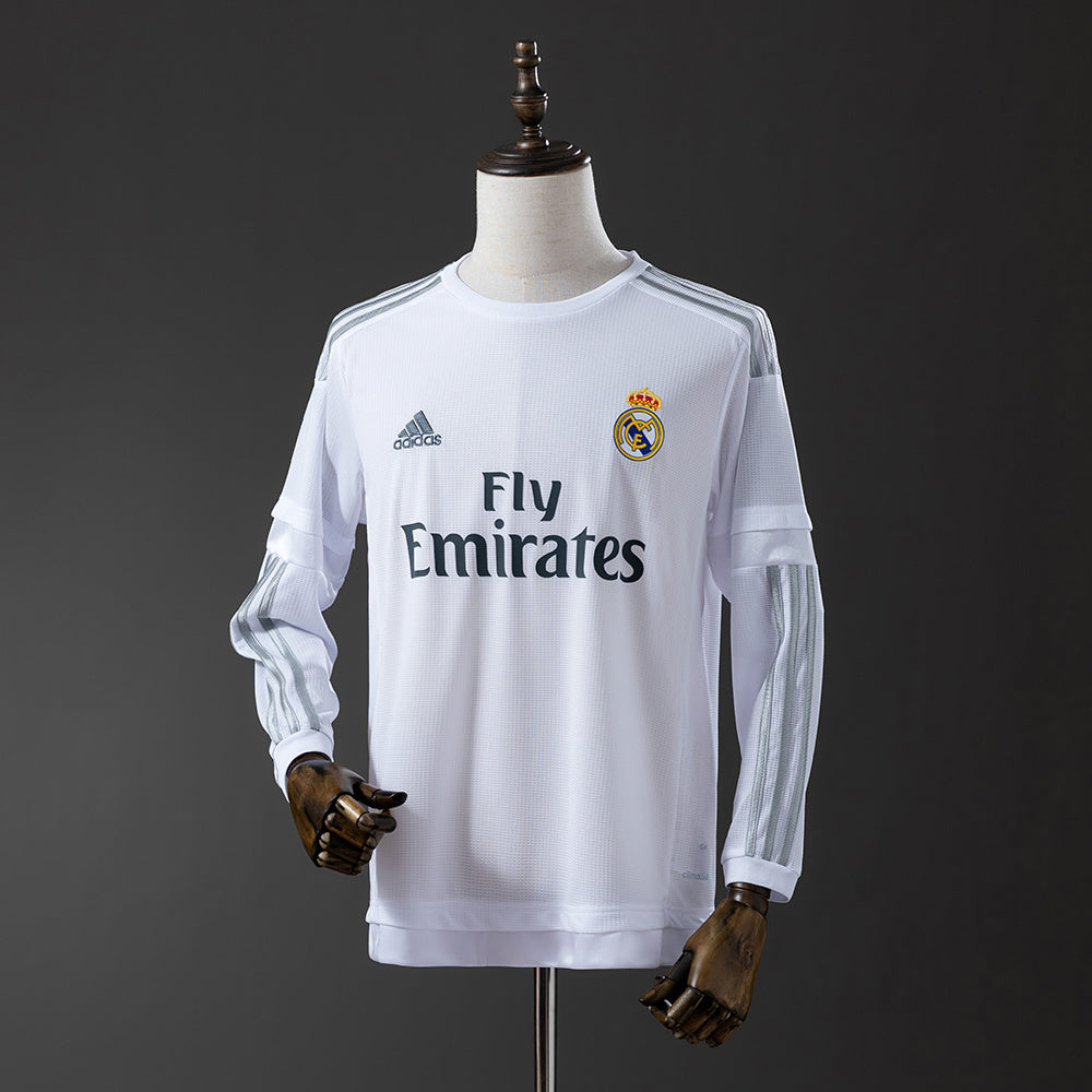 Real Madrid Jersey 2015-16 Home Retro Kit Long Sleeves