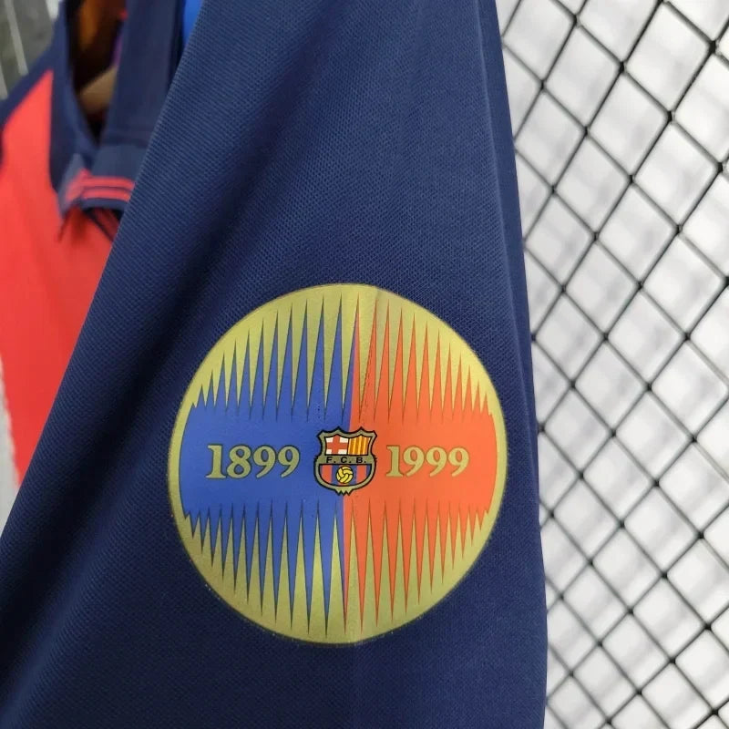 Retro-Barcelona-Jersey-1899-1999-Anniversary-Football-Kit-Soccer-Shirt-Long-Sleeves