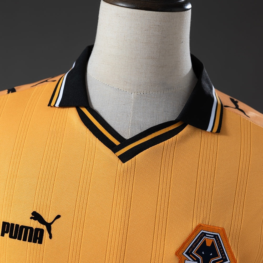 Retro Wolves Home Jersey 1998-99 Long Sleeves Football Kit Soccer Shirt