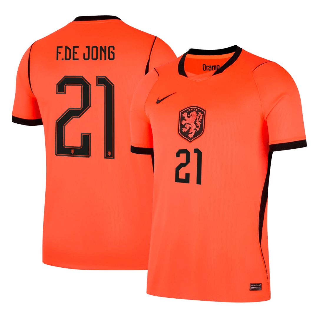 F.DE JONG #21 Mens Netherlands World Cup Home Jersey 2026