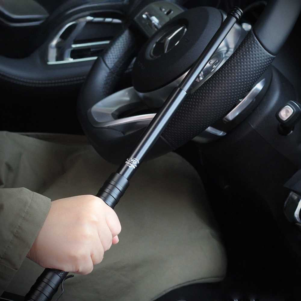 Expandable Steel Baton – Telescopic Self-Defense for Desk Breaks, Collecting, And Tactile
