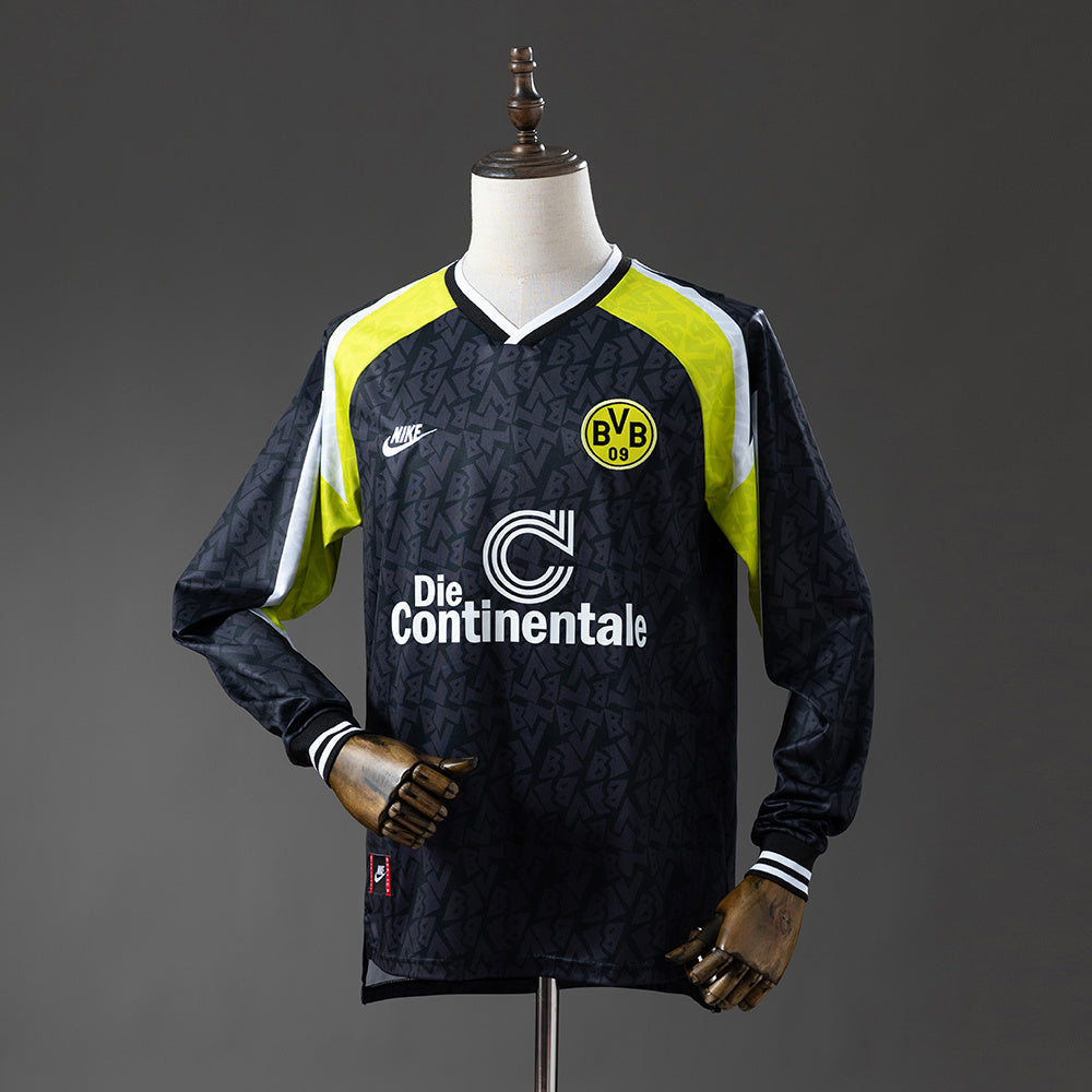 Dortmund Jersey 1995-96 Away Retro Football Kit Long Sleeves