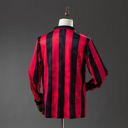 AC Milan Jersey 1993-94 Home Retro Football Kit Long Sleeves