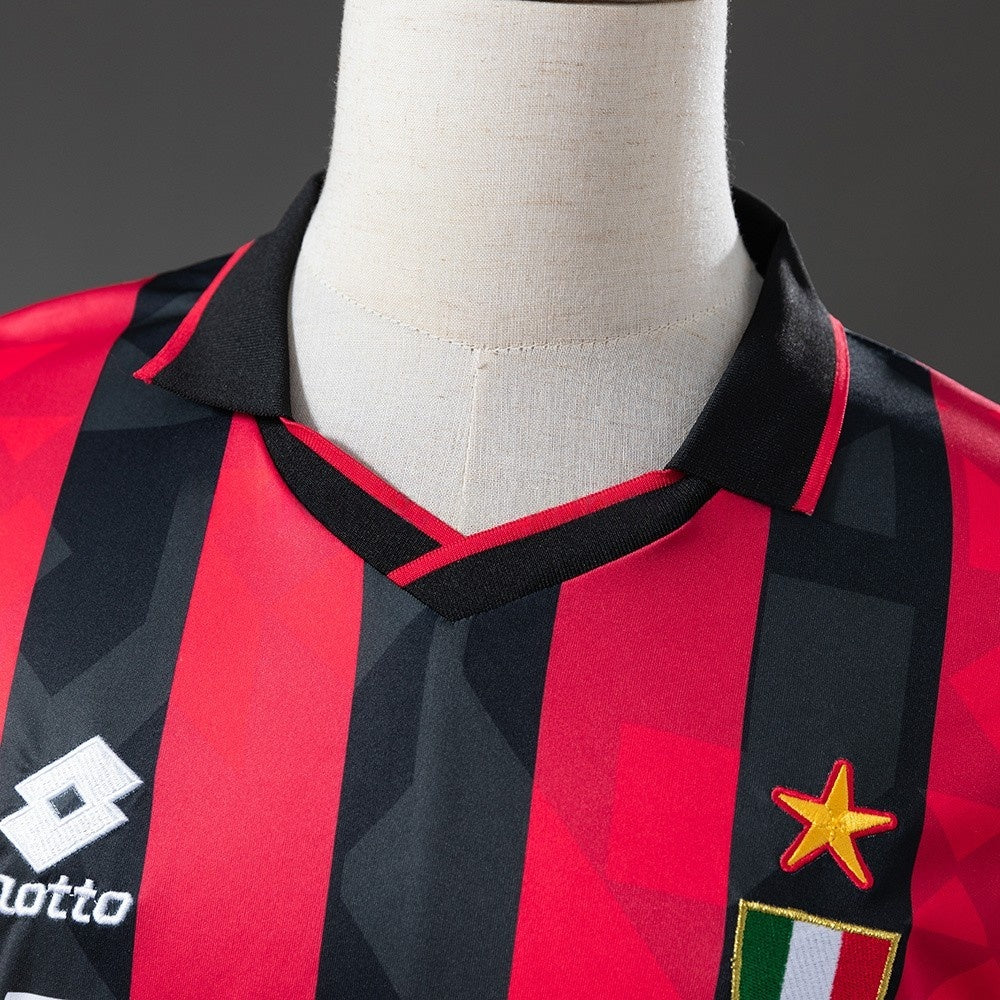AC Milan Jersey 1993-94 Home Retro Football Kit Long Sleeves