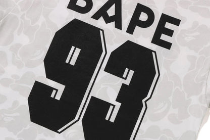 Bape Miami Short Sleeve Set 100% Cotton Round Embroidered Badge Unisex Loose T-Shirt