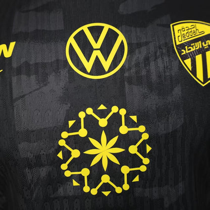 Player Version Al-Ittihad Jeddah Jersey 25/26 Black Football Kit Soccer Jersey
