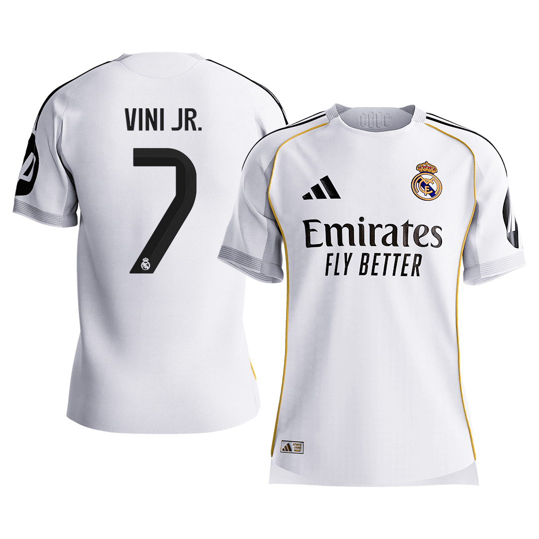 VINI JR. #7 Mens Real Madrid Home Jersey 2025/26 - Player Version (Slim Fit) [PREMIUM]