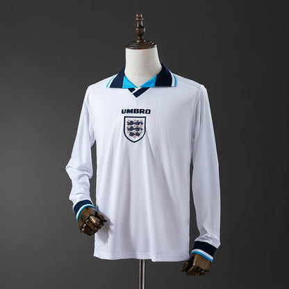 England Jersey 1996 Home Retro Kit Long Sleeves