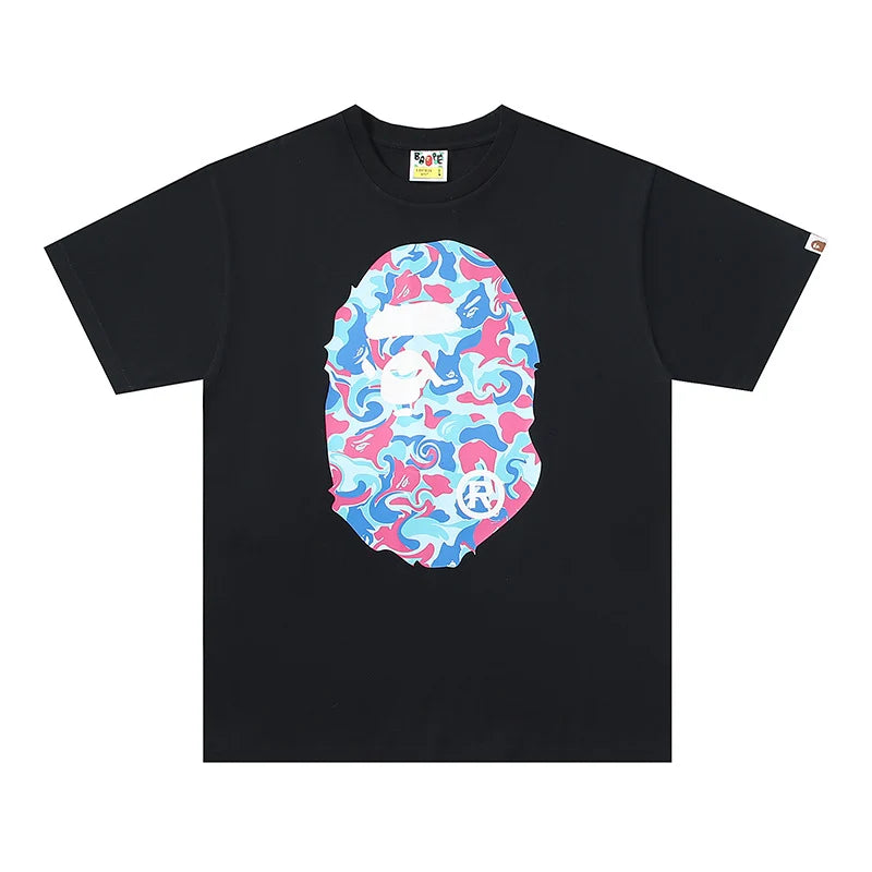 Bape Street Cotton Loose Couple Casual T-shirt Half Sleeve Shirt D101