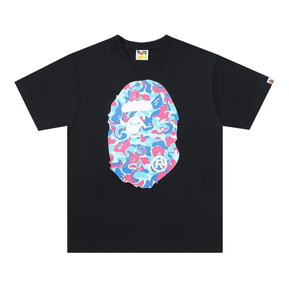 Bape Street Cotton Loose Couple Casual T-shirt Half Sleeve Shirt D101