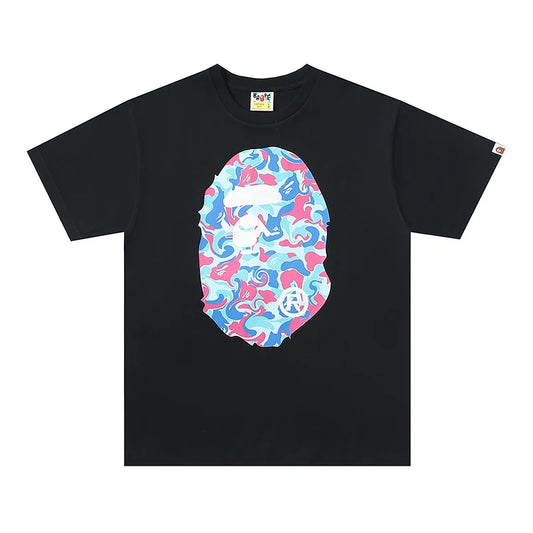 Bape Street Cotton Loose Couple Casual T-shirt Half Sleeve Shirt D101