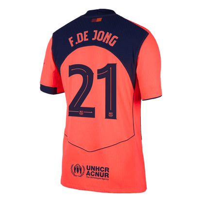 F.DE JONG #21 Mens Barcelona Third Jersey 2025/26 UCL - Player Version (Slim Fit)