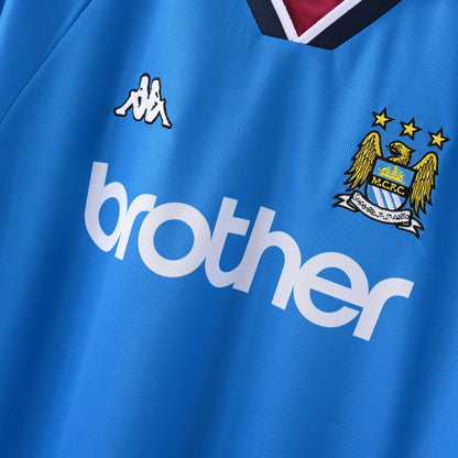 Retro Manchester City Jersey 1997-98 Home Football Kit Soccer Jersey