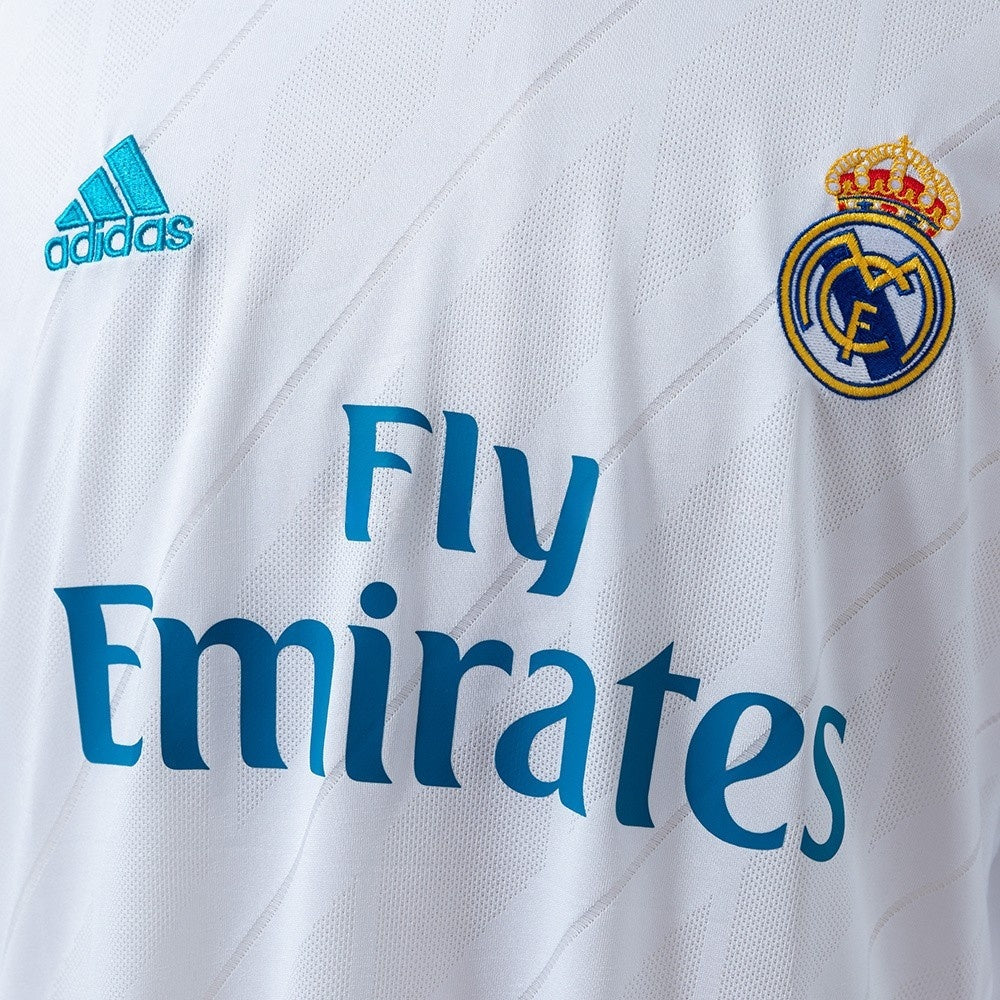 Real Madrid Jersey 2017/18 Home Retro Football Kit Long Sleeves