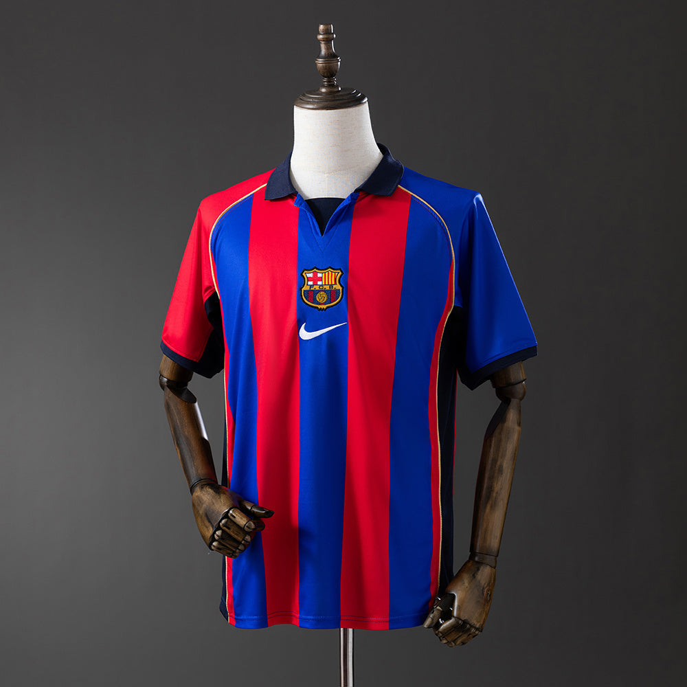 Barcelona Jersey 2001-02 Home Retro Football Kit