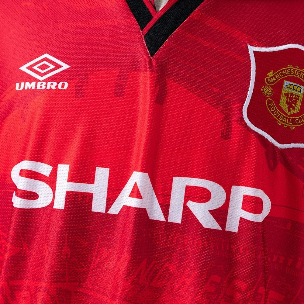 Manchester United Jersey 1994-96 Home Retro Kit Long Sleeves