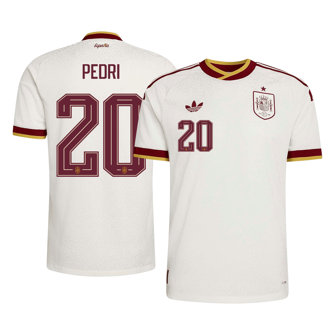 PEDRI #20 Mens Spain World Cup Away Jersey 2026 - Player Version (Slim Fit)
