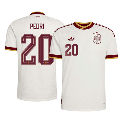 PEDRI #20 Mens Spain World Cup Away Jersey 2026 - Player Version (Slim Fit)