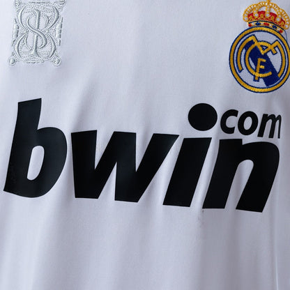 Real Madrid Jersey 2009/10 Home Retro Football Kit Long Sleeves