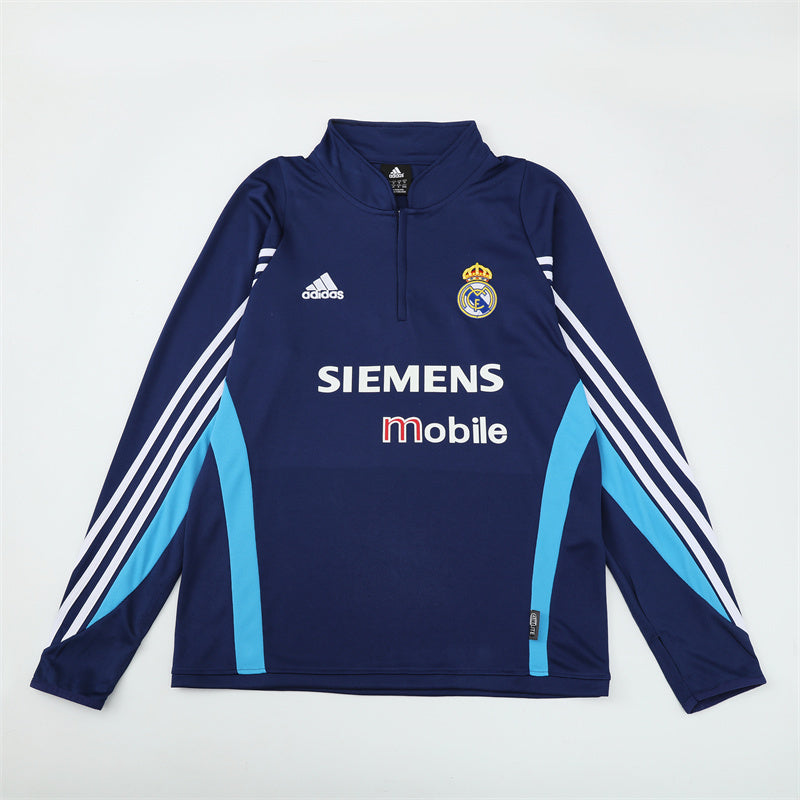 Retro Real Madrid Training Tracksuits 2003-04 Football Kit Soccer Jersey