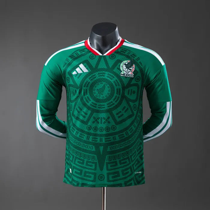 Player Version Mexico Home Jersey 2026 World Cup Football Kit Long Sleeves