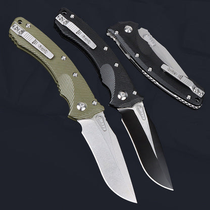 Folding Knife M390 Steel Pocket Knife G10 Handle 58 HRC One-Hand Opening EDC Camping Knife