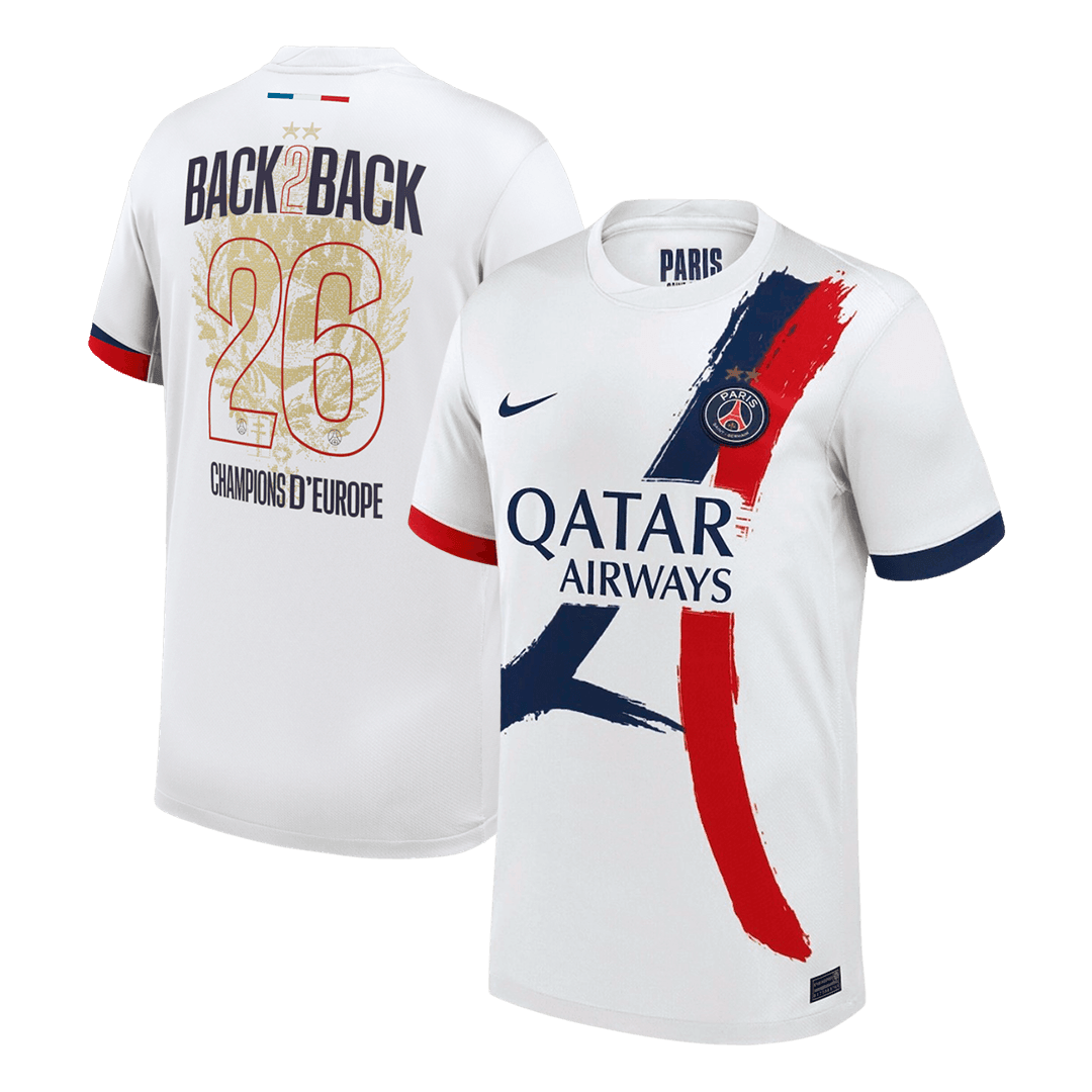 Champions of Europe #26 Mens PSG Away Jersey 2024/26