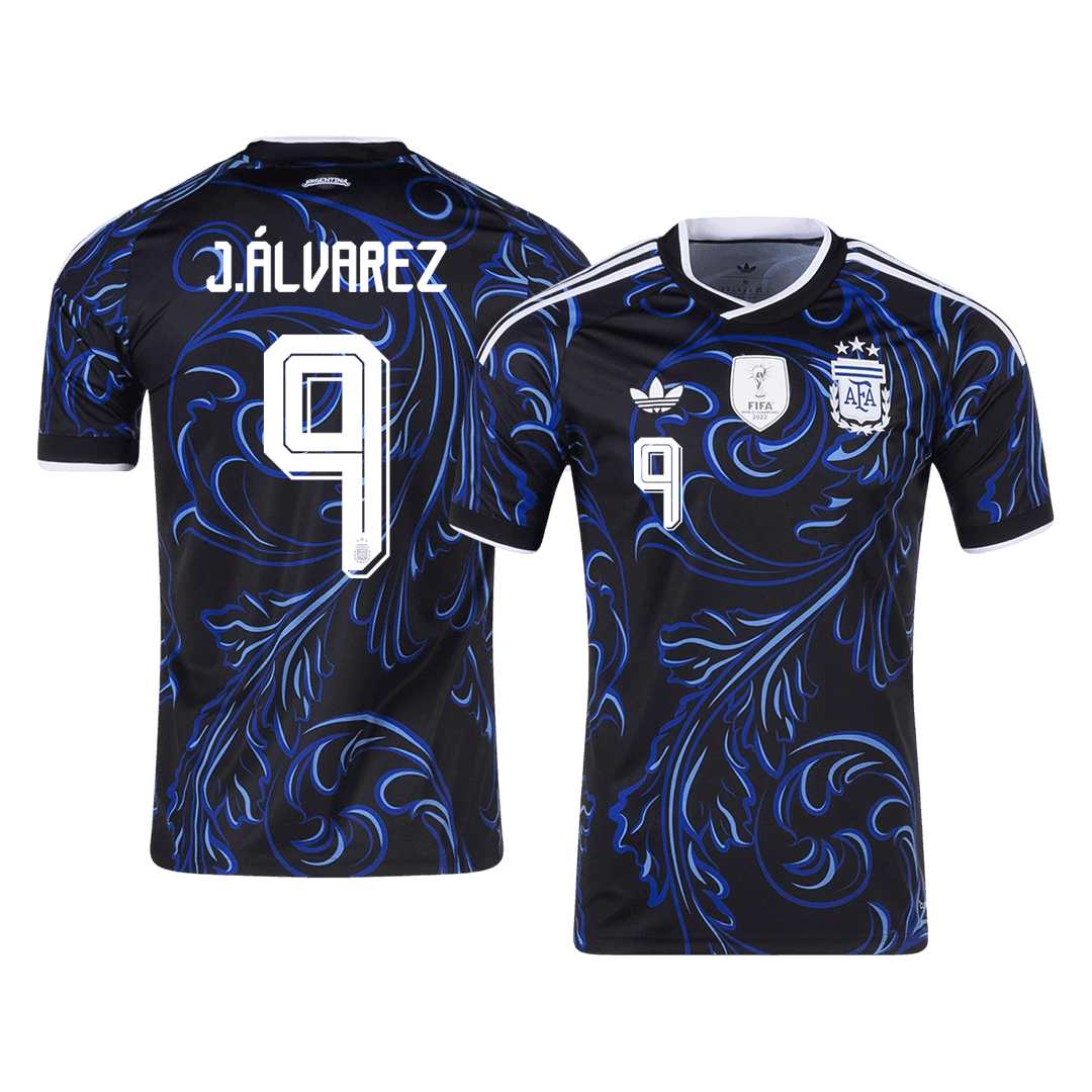 J. ÁLVAREZ #9 Mens Argentina World Cup Away Jersey 2026