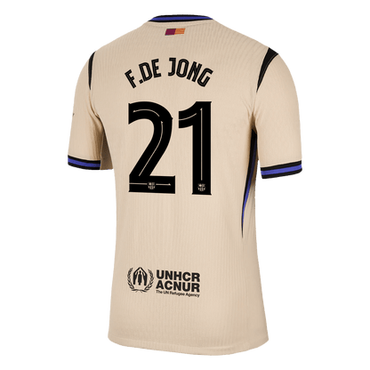 F.DE JONG #21 Mens Barcelona Away Jersey 2025/26 UCL - Player Version (Slim Fit)