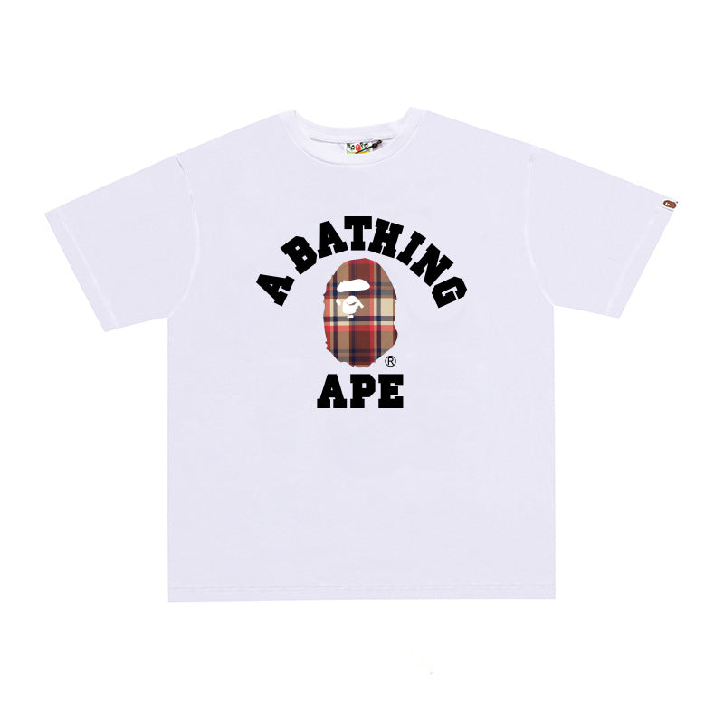 D122 Collegiate Plaid Graphic T-Shirt - White