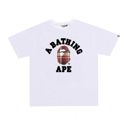D122 Collegiate Plaid Graphic T-Shirt - White