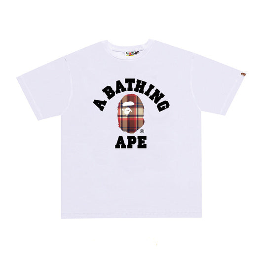 D122 Collegiate Plaid Graphic T-Shirt - White