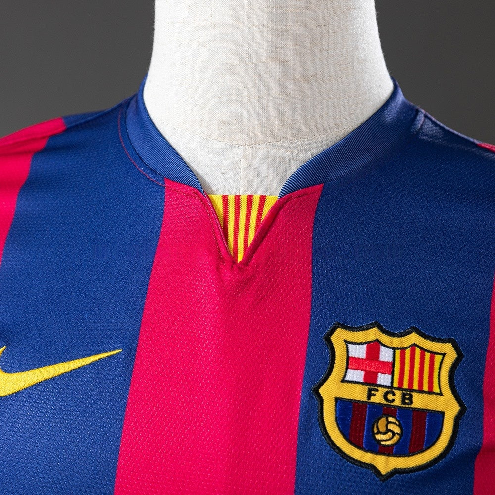 Barcelona Jersey 2014-15 Home Retro Kit Long Sleeves
