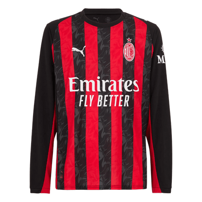 Mens AC Milan Home Long Sleeve Jersey 2025/26